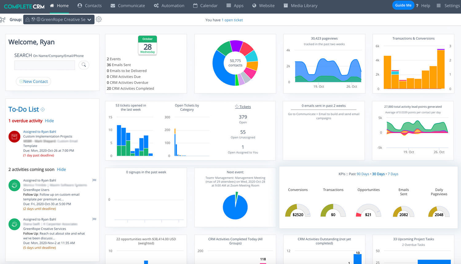 CRM Dashboard